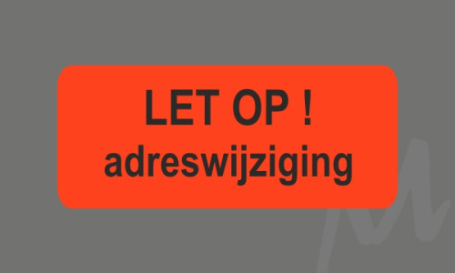 Nieuw adres, maar wij zijn niet verhuisd!