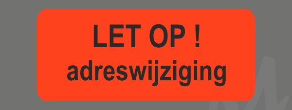 Nieuw adres, maar wij zijn niet verhuisd!