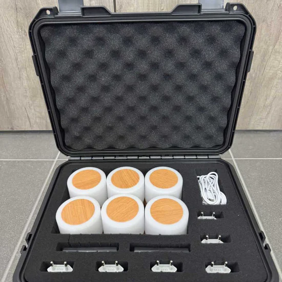Mini sfeerlampenset RGB - Code JLM02 - 6 stuks Mini sfeerlampenset RGB - Code JLM02 - 6 stuks